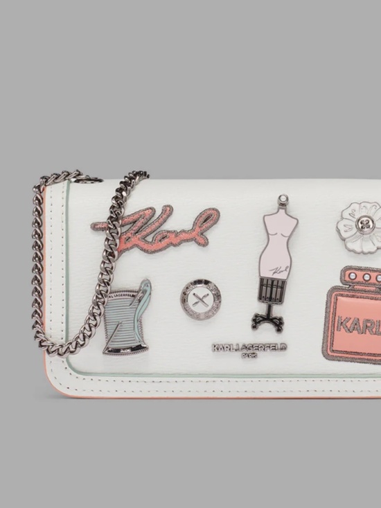 Karl Lagerfeld Handbags - Karl Largerfeld Wallet on a chain shoulder Leather bag NEW